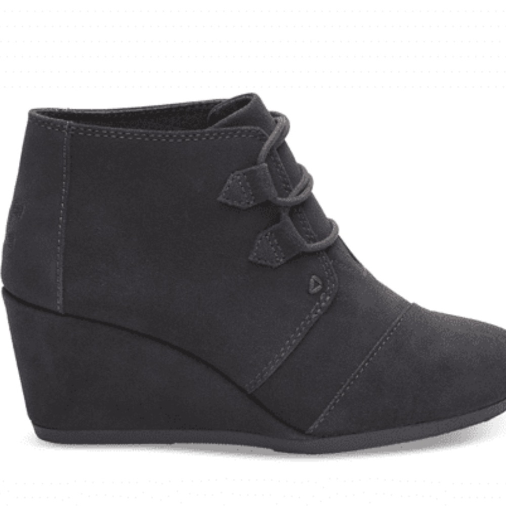 TOMS Lace-Up Wedge Bootie NWOT
